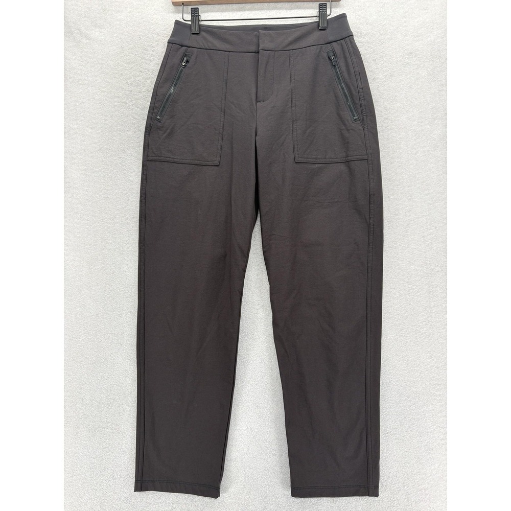 Athleta Wander Hybrid Straight Leg Pants Womens 4 Gray Abrasion Resistant Hiking